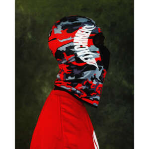 RED CAMO SKI MASK
