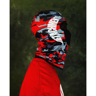 RED CAMO SKI MASK